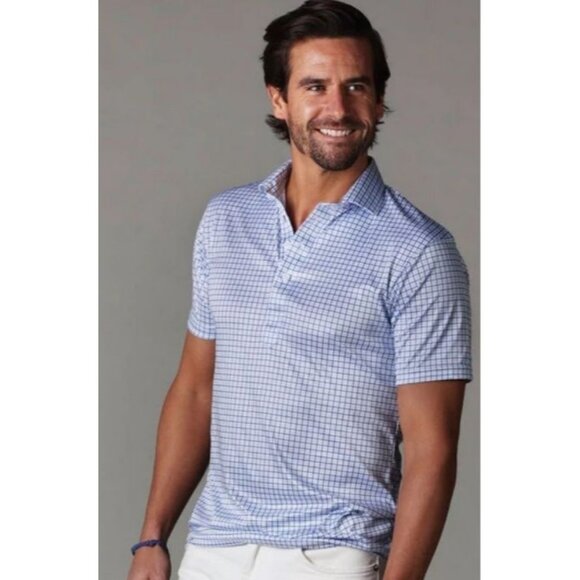 Collars & Co. Other - Collars & Co Semi-Spread Collar Polo in Blue Tattersall Men's Size Small NWT!
